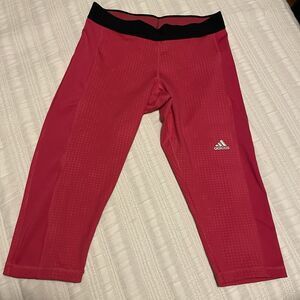 Adidas Techfit Medium M Compression Long‎ Shorts Cropped Leggings Dark Pink